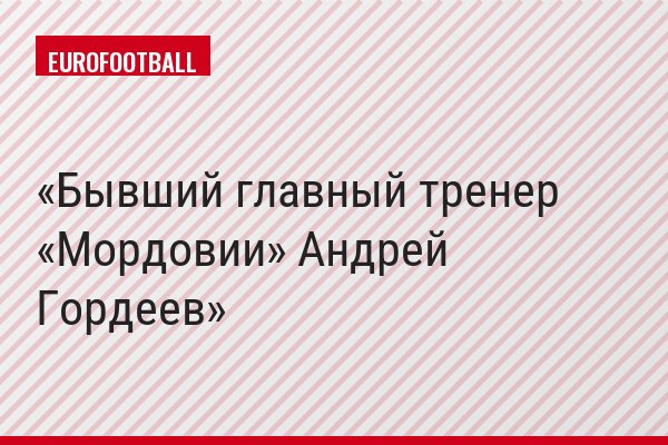 Бывший главный тренер «Мордовии» Андрей Гордеев